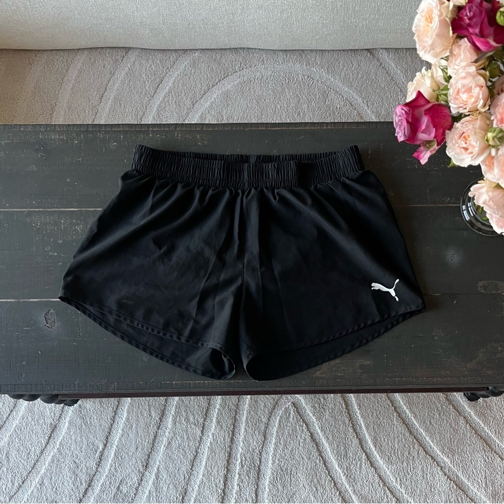 Black puma shorts